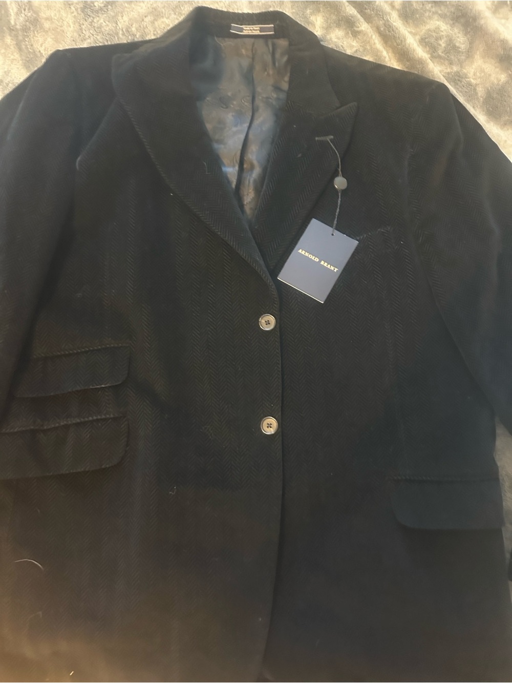 Black Corduroy Tailored Blazer